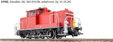 ESU 31742 - Diesellok V60, DB, Ep. VI - DC/AC-Sound